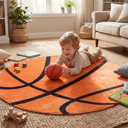 Miniatura 5 de SeaRoomy Manta de pelota deportiva, 60 pulgadas, redonda de franela suave, manta novedosa para adultos y niños, regalo de broma para adolescentes