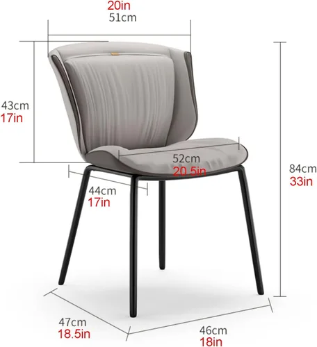 Miniatura 2 de Light Luxury Dining Chair, Simple Modern Leisure Chair with Backrest, Color Matching Design, Enhance the Sense of Space, Suitable for Kitchen