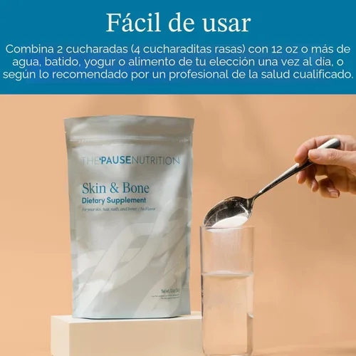 Miniatura 7 de The 'Pause Life Skin & Bone, Verisol & Fortibone Péptidos de colágeno, fórmula en polvo con ácido hialurónico y vitamina C, suplemento sin gluten