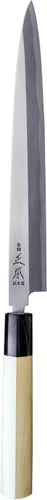 Miniatura 5 de MASAMOTO KS - Cuchillo japonés Yanagiba para sushi con funda de 9.5 pulgadas [HONBAZUKE] Fabricado en Japón, cuchillo profesional para sashimi, hoja