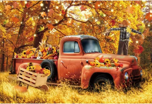 Miniatura 14 de Telón de fondo de otoño de 5 x 3 pies para sesión de fotos, tablero de madera de otoño para fotografía, decoración de pared de Acción de Gracias