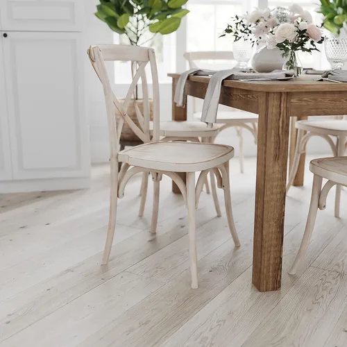Miniatura 3 de Merrick Lane Jessamine - Mesa de comedor rectangular de 46 x 30 pulgadas de pino macizo