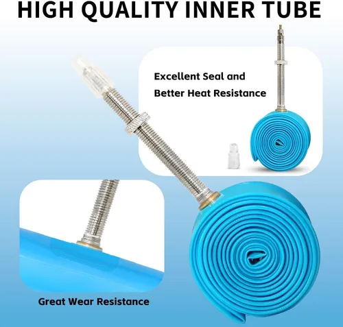 Miniatura 6 de Paquete de 4 tubos interiores ultraligeros de TPU para bicicleta, 700x18C/23C/25C/28C/30C/32C Presta 45/65/3.346 in para viajes diarios, conducción