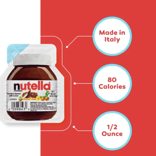 Miniatura 3 de Mini tazas de chocolate con avellana, paquetes de aperitivos de una sola porción, control de porciones, selladas individualmente, hechas en Italia