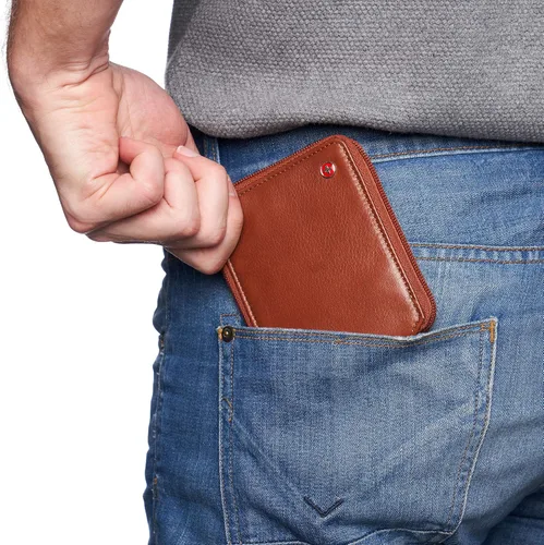Miniatura 4 de Alpine Swiss Logan Zipper Bifold Wallet For Men or Women RFID Safe Comes in a Gift Box
