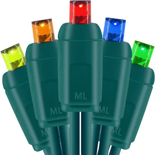 Miniatura 9 de Mini luces LED de Navidad de 0.197 in, tira de luces LED para decoración de árboles de Navidad en exteriores e interiores, grado comercial, cable