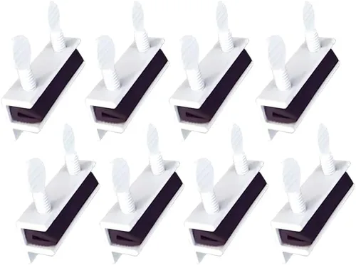 Miniatura 17 de QCAA Cerradura de Seguridad para Ventana Corredera Única Pequeña, Aluminio, Revestimiento Negro, Paquete de 4, Fabricado en Taiwán