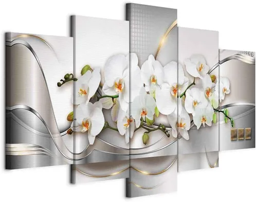 Lienzo decorativo con impresión artística de diseño de orquídea de Artgeist Orquídea #01