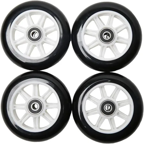 FREEDARE Ruedas de repuesto para scooter de 3.937 in con rodamientos para patada Blanco