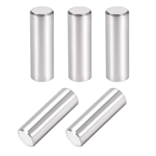 Miniatura 12 de uxcell 5 unids 0.315 in x 0.630 in pasador 304 acero inoxidable estante cilíndrico soporte pin sujetan elementos tono plata