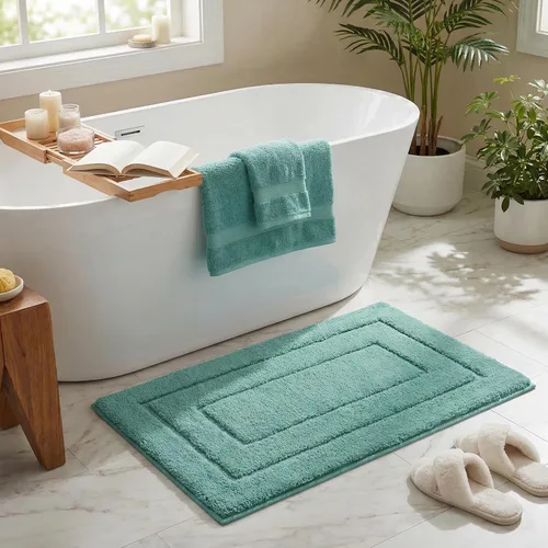 Miniatura 12 de GRANNY SAYS Alfombras de baño antideslizantes, lavables, extra suaves y absorbentes de agua para baño, alfombra de baño peluda de felpa, alfombra