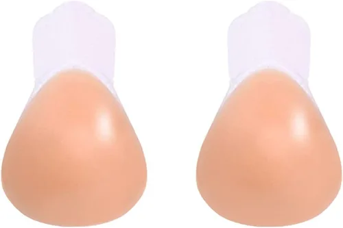 Sujetador adhesivo invisible adhesivo para pezones, pétalos de pecho, brasier de silicona reutilizable, sin espalda, sujetadores sin tirantes para