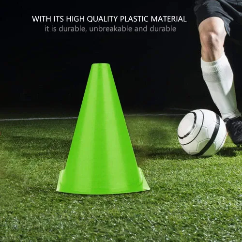 Miniatura 2 de flexman FLEXMAN6 Conos de tráfico de entrenamiento de 7 pulgadas, conos de marcador de campo portátiles, cono de entrenamiento de fútbol, barreras