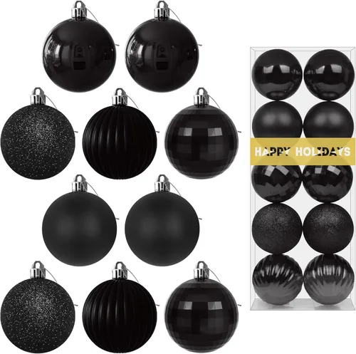 Miniatura 209 de Bolas de Navidad Grandes de 3.2" en Azul Bebé - Adornos para Árbol de Navidad, Bolas Colgantes Inastillables para Cumpleaños, Halloween, Boda