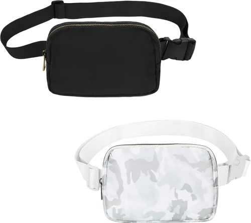 Miniatura 47 de VOROLO Riñonera para mujeres y hombres, bolsa cruzada, bolsa de cinturón con correa ajustable, Rosa, 5,6 pulg.