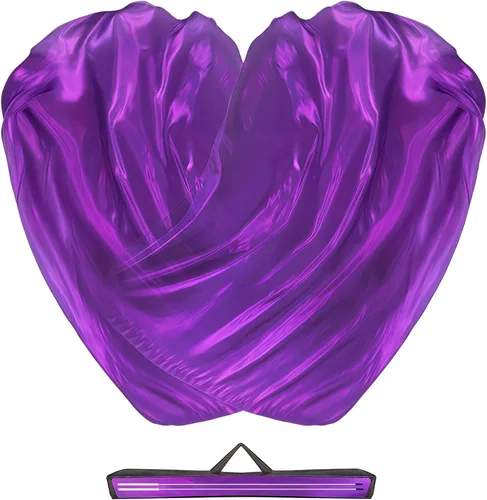 Baisdan Banderas de adoración de 55 pulgadas para adolescentes, bandera de baile de alabanza para principiantes, banderas de iglesia con varillas