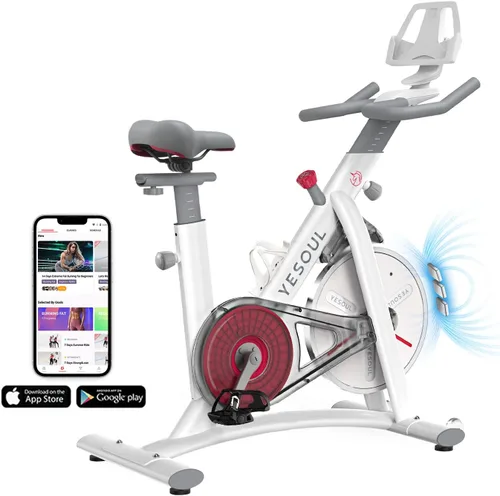 Miniatura 9 de Yesoul Black Exercise Bike for Home, Low Noise Indoor Cycling Bike for Home Gym Electric Stationary Bike with Tablet Mount & Comfortable Seat