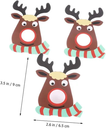 Miniatura 2 de DOITOOL 25 tarjetas de papel de piruleta de Navidad, alce, reno, caramelo, decoración de ciervos, piruletas, titular de dulces, suministros