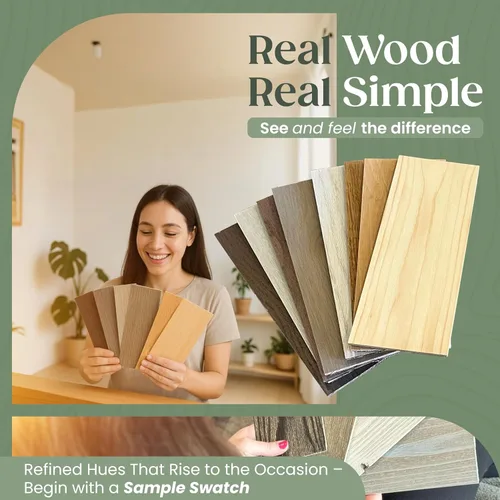Miniatura 6 de TIMBERCHiC Tablones de Pared 100% Madera - Fabricados en Estados Unidos - Paneles de Pared Despegar y Pegar para Decoración Interior - Acabado Liso