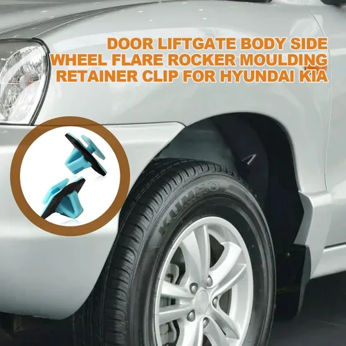 Miniatura 7 de 30 piezas de clip retenedor de moldura de balancín azul compatible con Hyundai Kia Elantra Santa Soul Sportage 87756-1F000