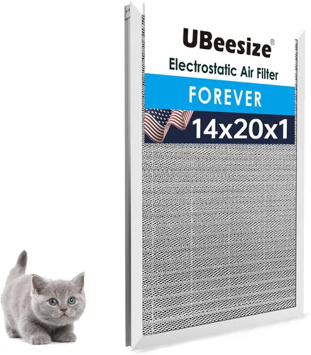 Miniatura 25 de UBeesize 20x25x1 Filtro de aire electrostático reutilizable para HVAC y aire acondicionado, filtro para estufa, MERV 8, lavable, dura toda la vida