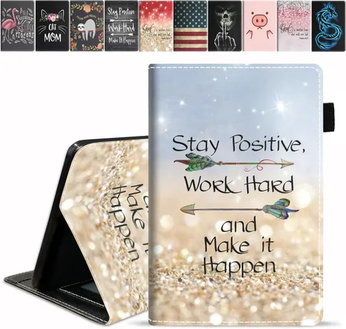 Miniatura 8 de Funda para tableta Amazon Fire HD 10/Fire HD 10 Plus (11ª generación, versión 2021), con cita inspiradora de «Be a Flamingo in a Flock», funda