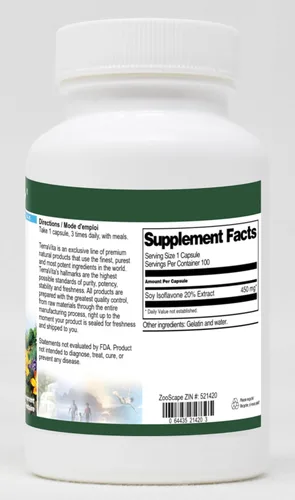Miniatura 2 de Isoflavona de soja 20% - 450 mg (100 Cápsulas, ZIN: 521420) - Paquete de 3