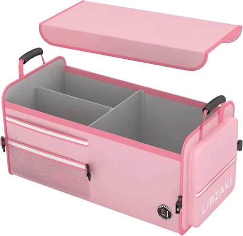 Miniatura 21 de LIBZAKI - Organizador de almacenamiento para maletero de automóvil, caja de almacenamiento plegable para auto, camión, SUV, color negro