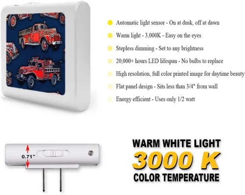 Miniatura 2 de Luz nocturna LED regulable con sensor automático del atardecer al amanecer, brillo ajustable, luz cálida, luz nocturna de encendido y apagado