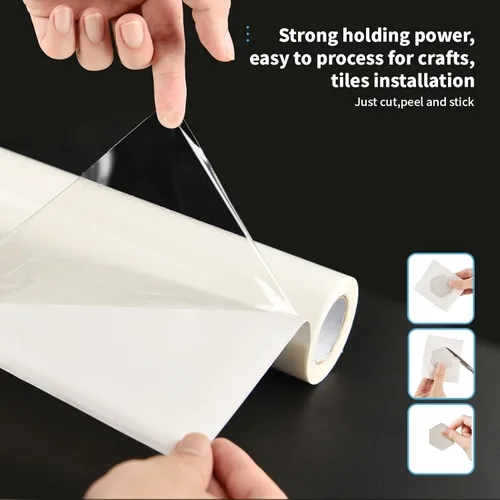 Miniatura 3 de Art3d Tapete adhesivo para colocar azulejos, hoja de cinta adhesiva de doble cara para manualidades, artes, proyectos de bricolaje, 12 pulgadas x