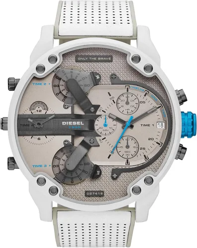 Miniatura 10 de Diesel Mr. Daddy 2.0 - Reloj de hombre con cronógrafo de tamaño extra grande y correa de acero inoxidable, silicona o cuero