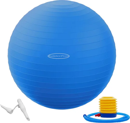 Miniatura 8 de Fitvids Pelota de ejercicio para fitness, yoga, pilates con bomba rápida, pelota de equilibrio antideslizante antiestallido