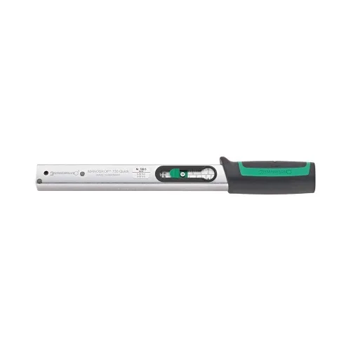 Stahlwille Llave dinamométrica 730, tamaño a/5, 6-50Nm, inserto de 0.354x0.472 in, 12.402 in de largo, con soporte para herramientas de inserción,