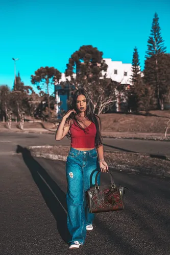 Miniatura 7 de Bolso y bolsos de mano para mujer, de cuero, con asa de mano, tamaño mediano, color rosa