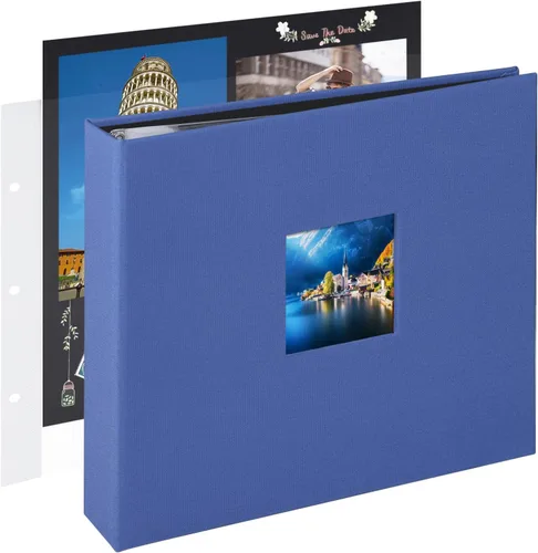 Miniatura 24 de 1DOT2 Álbum de fotos de scrapbook DIY grande de 12 x 12 pulgadas con 3 anillos, diario con 30 fundas de plástico, 60 páginas y cubierta de papel