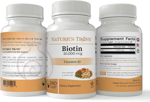 Miniatura 3 de Biotin 2 libras Maximum Strength by Nature's Trove, 240