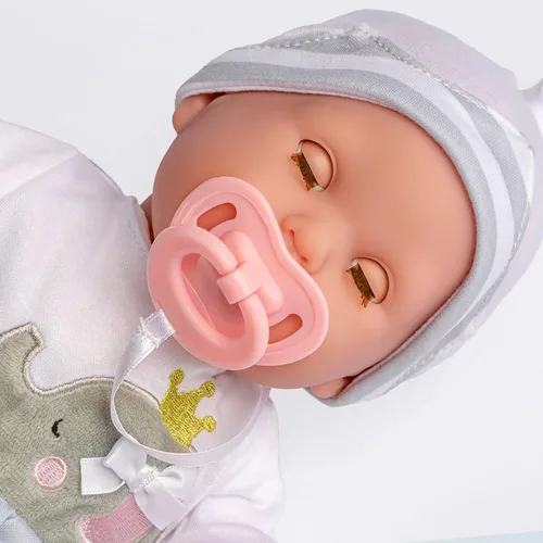 Miniatura 7 de Muñecos bebé gemelos de cuerpo blando de Berenguer Boutique (15 pulgadas), muñeca sencilla, 15 pulgadas Set básico gris