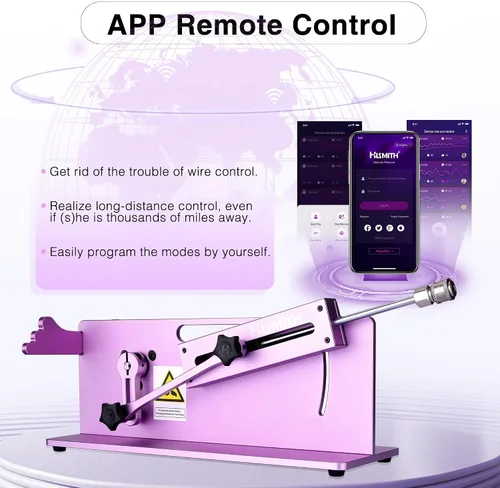 Miniatura 3 de Hismith Máquina sexual premium con sistema KlicLok, máquina de amor controlada por aplicación, máquina ajustable de empuje para adultos para hombres