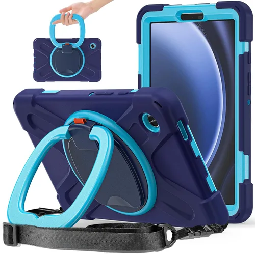 Miniatura 131 de 360 Rotation Case for Galaxy Tab ActivePro/Tab Active4 Pro/Active 5 Pro 10.1" Sturdy Cover Rotate Ring Stand Shoulder Carrying Strap Hand Strap
