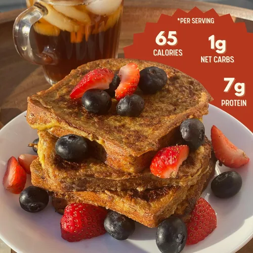 Miniatura 8 de Dr. B's Pan multigrano 1g de carbohidratos netos y 7g de proteína Bajo en calorías, vegano, sin azúcar Pan fresco, en rebanadas, keto y bajo