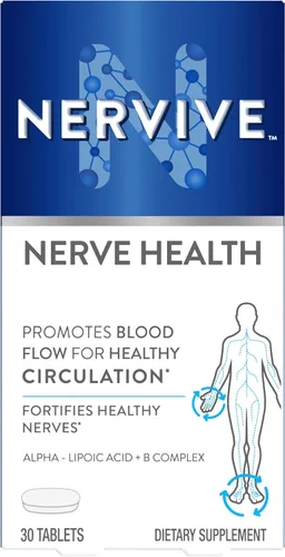 Nervive Salud nerviosa, ácido alfa lipoico, fortalecer la salud nerviosa, función nerviosa saludable, circulación sanguínea saludable, suplemento,