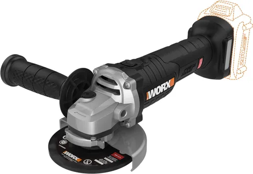 Worx WX812L.9 20V Power Share Amoladora angular inalámbrica de 4.5 pulgadas con motor sin escobillas (solo herramienta)