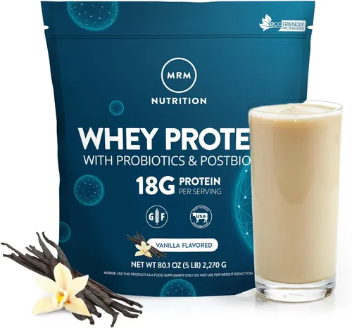 Miniatura 14 de MRM Nutrition Proteína de suero - Sabor chocolate, aislado de proteína de suero microfiltrado y concentrado, 16 cepas probióticas diferentes, BCAA