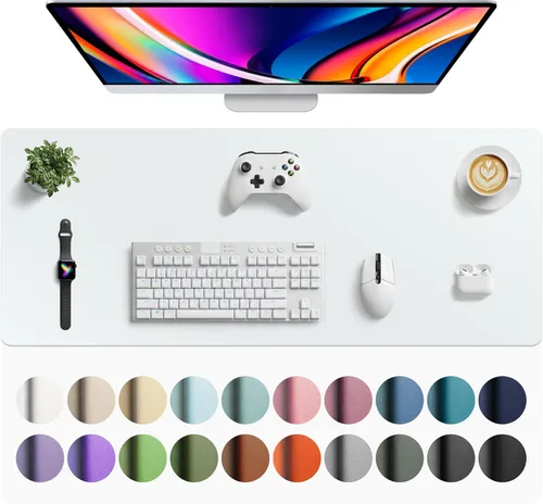 Miniatura 185 de Aothia - Protector de escritorio de cuero sintético, base para mouse, superficie antideslizante e impermeable para escribir y para laptop