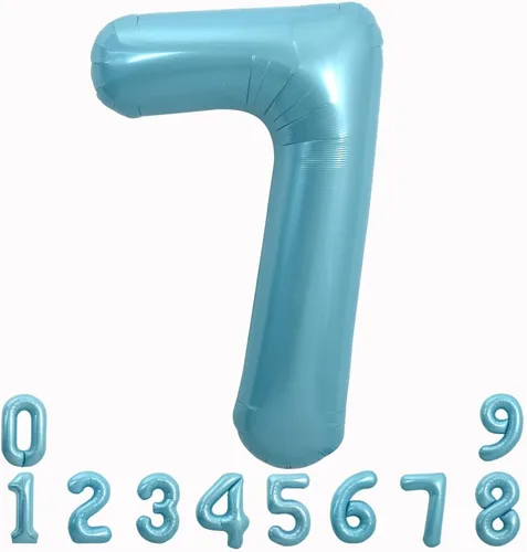 Miniatura 128 de TONIFUL 40 Inch Pastel Blue Number 8 Foil Balloons Large Mylar Foil Digital 8 Balloons for 8th Birthday, Gender Neutral Party, Baby Shower, Oro rosa