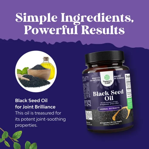 Miniatura 5 de Cápsulas veganas de aceite de semilla negra – Cápsulas de aceite de semilla de comino negro prensado en frío Nigella Sativa con Omega 3 6 9