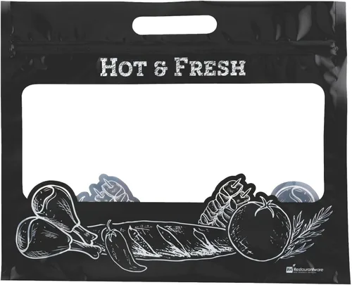 Miniatura 2 de Restaurantware - Bolsas de plástico para entrega de alimentos de 12.7 x 5.7 x 10.4 pulgadas, bolsas calientes para entrega de alimentos, ventana