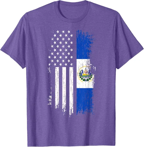 Miniatura 12 de Camiseta de la bandera de Estados Unidos salvadoreño - Camiseta de El Salvador USA
