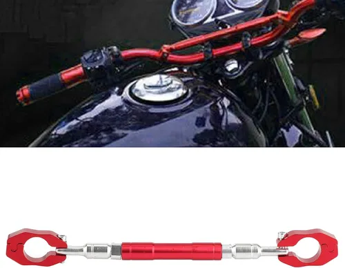 Miniatura 4 de Universal Manillar Barra transversal Ajustable 0.866 in 7/8in Fortalecido Cross Pad (rojo)