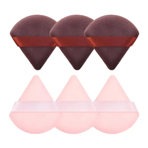 Miniatura 27 de 6 Piezas Borla de Polvo Triangular Esponja de Maquillaje Suave Borla de Maquillaje para Polvo Facial Base Cosmética Esponja Herramienta